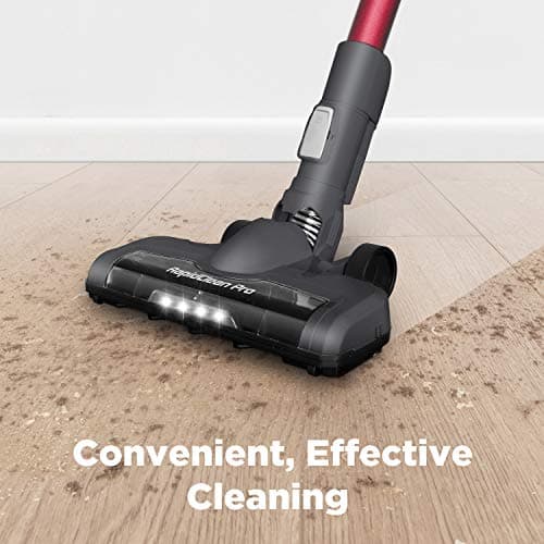Eureka Lightweight Cordless Stick Vacuum Cleaner Convenient for Hard Floors, Rechargeable Handheld Vacuum Cleaner Portable with Powerful Motor Efficient Suction, RapidClean Pro NEC186, Rose Red
