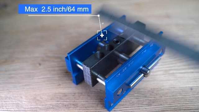 Self Centering Doweling Jig Kit, Drill Jig For Straight Holes Biscuit Joiner Set With 6 Drill Guide Bushings, Adjustable Width Drilling Guide Power Tool Accessory Jigs (Blue)