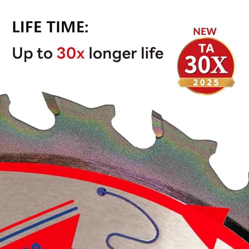 Circular Saw Blades Woodworking TA Series,10" 60-Tooth 5/8" Arbor, for Laminate, Melamine Board, Special Anti-Thermal Adhesion Coating on Cutting Edges -TA,High Finish,Long Life,W10 60T TA