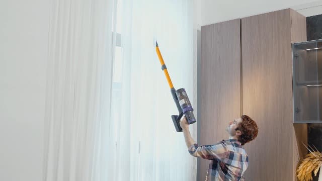 Cordless Vacuum Cleaner, 580W 48KPA 65Mins Runtime Self-Standing Vacuum Cleaners for Home, Stick Vacuum with Charging Dock Station Removable Battery, Handheld Vacuum for Carpet,Pet Hair,Hardwood Floor