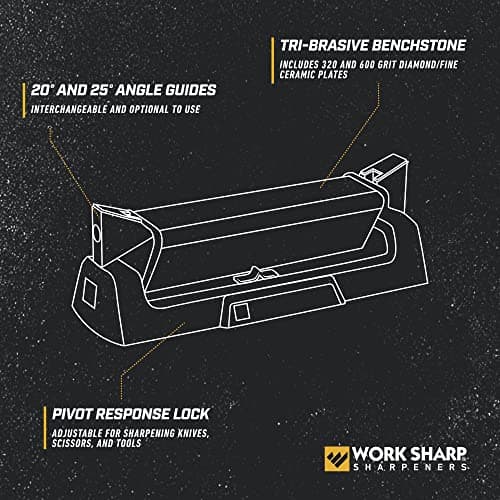 Drill Doctor Drill Bit Sharpener plus Work Sharp Benchstone Knife Sharpener, 3 sided manual knife sharpener