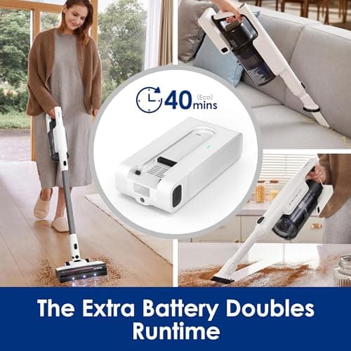 Tineco A20 Cordless Stick Vacuum Cleaner, Powerful Suction &