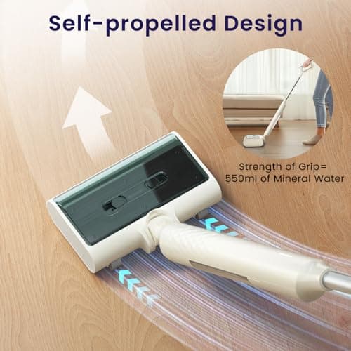 Lefant LS100 Cordless Wet Dry Vacuum Mop - 2-in-1 Self-Cleaning, Lightweight Stick Vacuum with 60 Min Runtime,Powerful Suction for Carpet,Tile,Pet Hair, Hardwood Floors,Ivory White