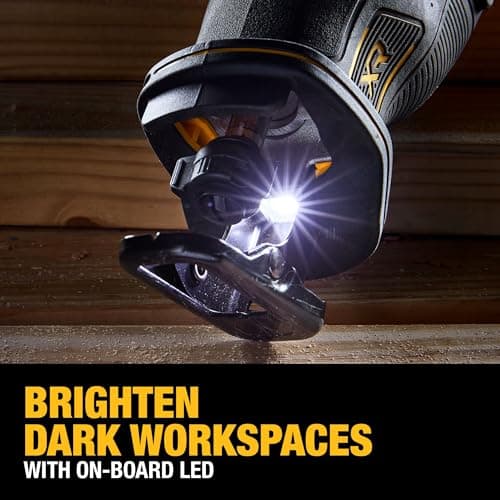 DEWALT 20V MAX* Reciprocating Saw, Cordless, 2-Finger Variable Trigger, Keyless Blade Clamp, Tool Only (DCS382B)