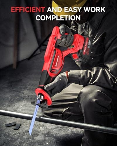 Cordless Reciprocating Saw 21V Brushless Motor with 2x4.0Ah Batteries, 3500 SPM High-Speed Cutting, 8 Premium Blades for Wood, Metal, PVC Pipe, Lightweight & Professional Power Tool