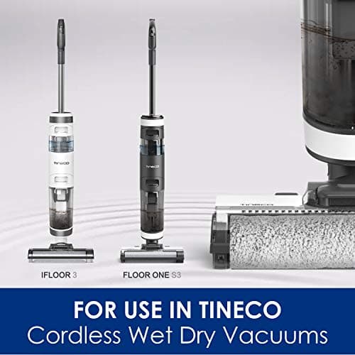 Tineco iFLOOR 3 Breeze Complete & 33.8 OZ Floor Cleaning Solution & Replacement 2 HEPA Assembly 2 Brush Roller Set, Cordless Wet Dry Vacuum Floor Cleaner and Mop