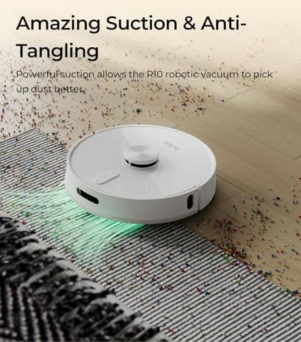 R10 Robot Vacuum and Mop Combo, 2-in-1 Vacuum Robot with Suction Station, LiDAR Navigation, Powerful 4000Pa Suction Power, 4L Dust Bag, 90 Days Hands-Free Cleaning, Ideal for Pet Hair Cleaning
