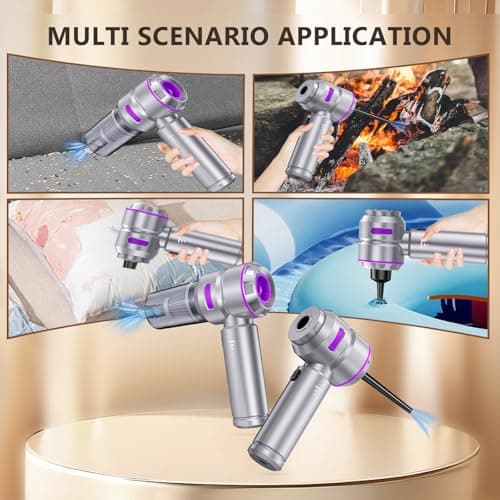 22000PA Handheld Vacuum Cleaner - 4-in-1 Cordless Car Vacuum with Brushless Motor, Type-C Fast Charging, Portable Air Duster for Home/Car/Office (Purple)