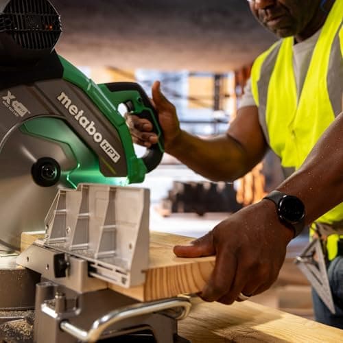 Metabo HPT 12-Inch Dual Bevel Sliding Miter Saw, 4000 RPM No-Load Speed, 45° Left and Right Bevel Range, Precision Miter Angles, 9 Detent Stops, Xact Cut Shadow Line, C12RSH3