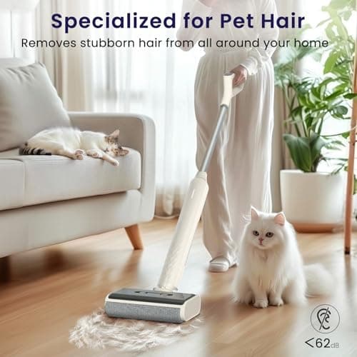 Lefant LS100 Cordless Wet Dry Vacuum Mop - 2-in-1 Self-Cleaning, Lightweight Stick Vacuum with 60 Min Runtime,Powerful Suction for Carpet,Tile,Pet Hair, Hardwood Floors,Ivory White