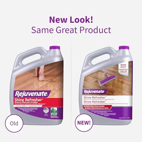 Rejuvenate Shine Refresher Hardwood Polish Restorer Removes Scratches from Wood Floors Restores Shine and Protects Laminate Linoleum Tile Vinyl and more