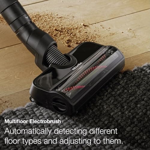 Miele Duoflex Vacuum Cleaner, Cordless and Bagless Multi-Use Flexible Stick Vacuum with Attachable MultiFloor Brush, in Brilliant White / Space Grey / Nordic Blue