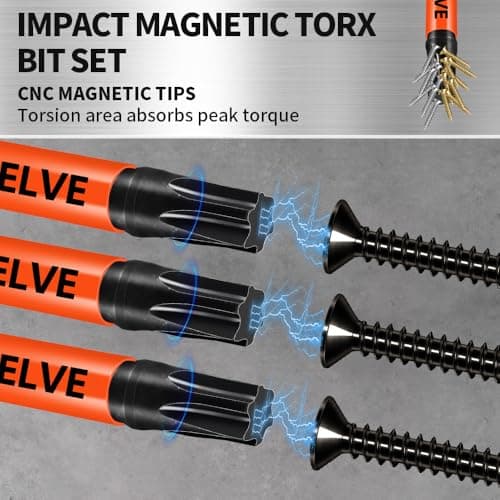 10-Pack T25 Torx Bits for Impact Driver, T-25 Torx/Star Bit Set 2'' Long, Magnetic Torque Head, Premium S2 Alloy Steel, 1/4'' Hex-Shank for Professional & DIY Use