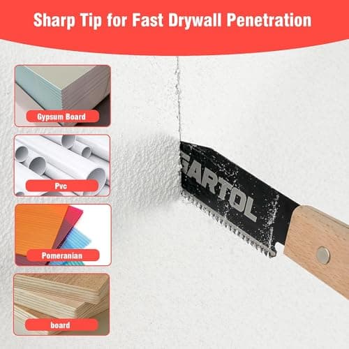 GARTOL Hand Saw for Wood Cutting, 2-Piece Japanese Pull Saw with 6-Inch Flush Cut & Double-Edged SK5 Flexible Blade & Wooden Handle, Precision Woodworking Tools for DIY, Crafting, Carpentry, Trim Work