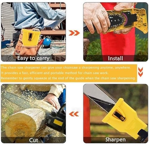 Chainsaw Sharpener, Portable Chainsaw Sharpener Kit for 12''-22'' Saws, Universal Chainsaw Sharpener,Chain Saw Sharpener Tool.
