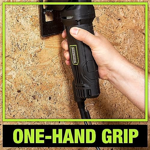 Genesis Mini Circular Saw 4.0 Amp 4-1/2" with 24T Carbide-Tipped Blade, Rip Guide, Vacuum Adapter, and Blade Wrench (GCS445SE)