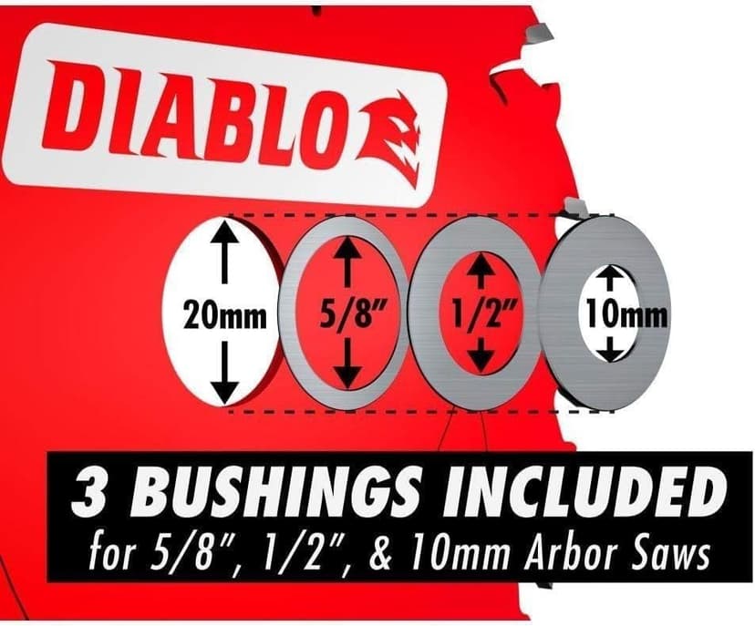 Diablo Steel Demon Saw Blade for Medium Metal - 5-1/2" Diameter, 30 TCG Teeth, 20mm Arbor, .059" Kerf, 2° Hook Angle, .039" Plate, 6000 Max RPM - D055030FMX