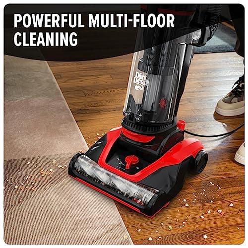 Dirt Devil Multi-Surface Extended Reach+ Upright Bagless Vacuum Cleaner for Carpet and Hard Floor, Powerful, Lightweight, Corded Vacuum Cleaners for Home Use