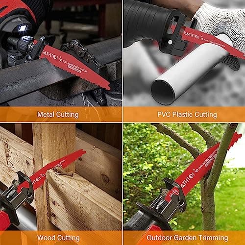 25 Pack 9 Inch 14/18 Tpi Reciprocating Saw Blades for Metal Cutting, Carbide Alloy Steel Sawzall Blades for Automobile Dismantling with 8% Cobalt for Longer Life and Faster Cutting Speed