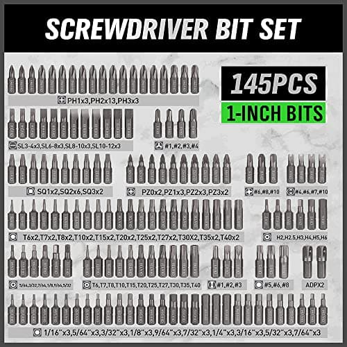 SWANLAKE 232PCS Ultimate Screwdriver Bit Set,Chrome Vanadium Steel Driver Bit Set, Includes Security Bits,Nut Driver, Ratchet Wrench and Bits Holder