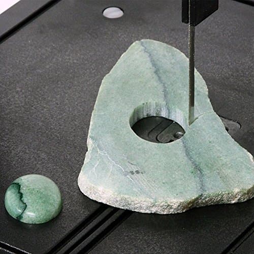 Inland Craft DB-100 Band Saw Machine for Cutting Stained Glass, Stone, Plastic, Wood, Metal, Coral - Band Saws for Woodworking, Metal Cutting Bandsaw - Includes Diamond Blade - Black