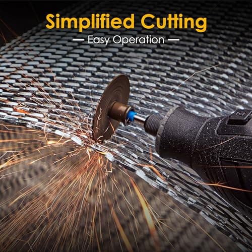 44pcs Cutting Wheel Set Compatible with Plastic for Rotary Tool, HSS Circular Saw Blades 6pcs, Resin Cutting Discs 20pcs, 545 Diamond Cutting Wheels 10psc with 2 Screwdrivers