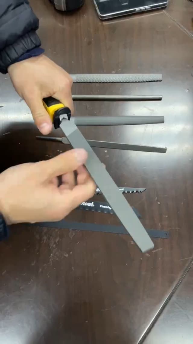 File Set, File & Saw Set. metal file,metal files tools for steel,Professional Steel File Triangle/Flat/Half-Round/Round Files for MetalWoodPlastic,Woodworking, Blade Quick Change Mechanism