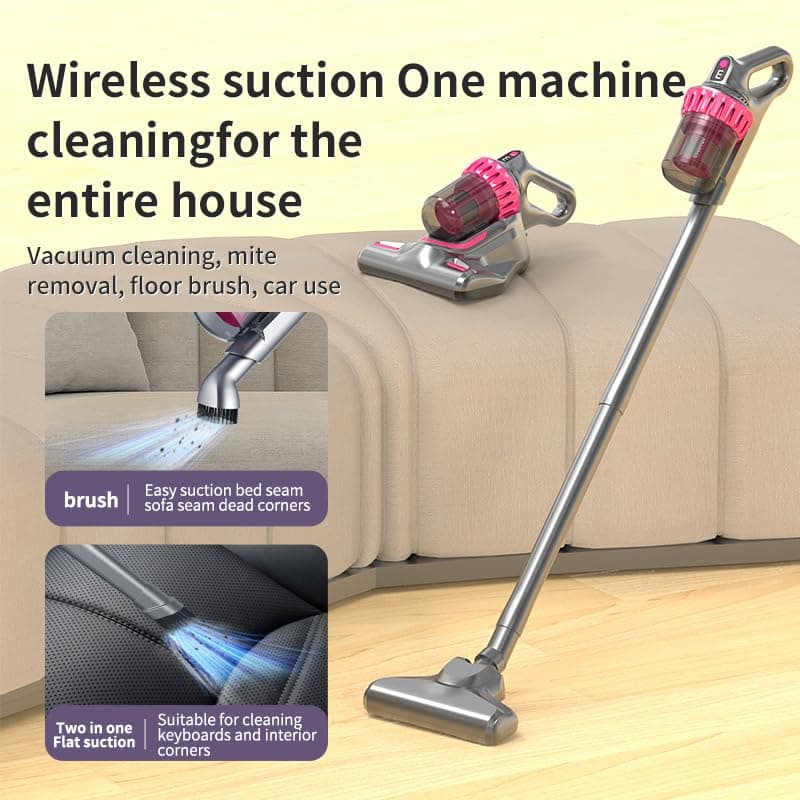 Cordless Vacuum Cleaner,Stick Vac with LED Screen,4 in 1 Mattress Vacuum, 1500mah Battery, Strong Suction,Suitable for Bed, car, Sofa, Carpet, pet Hair，Hardwood Floor