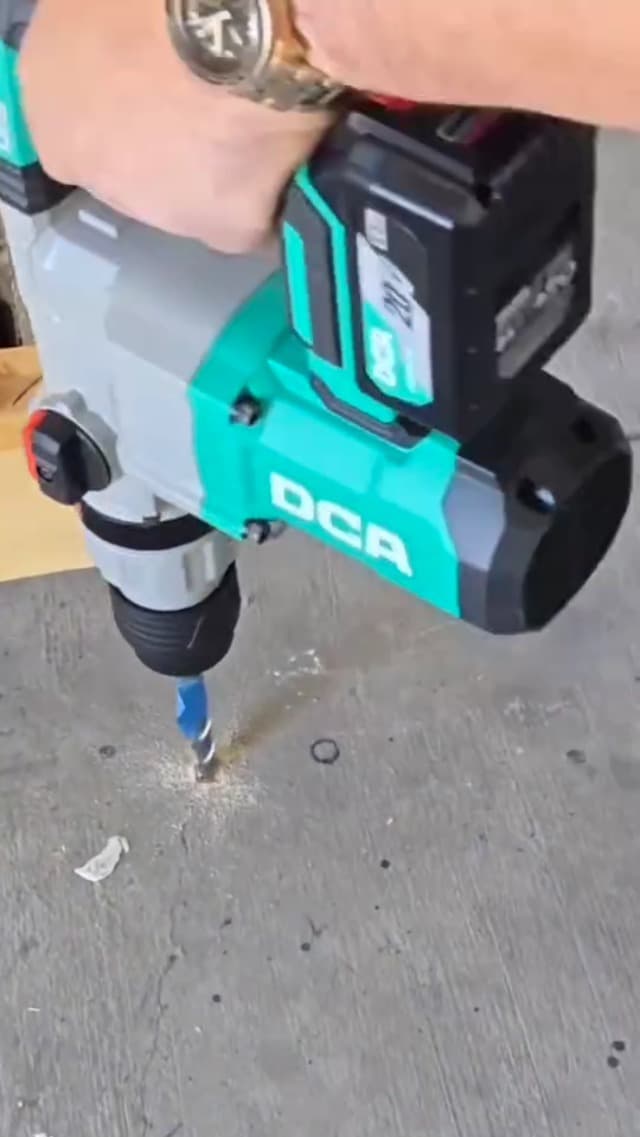 DCA 20V MAX Brushless Rotary Hammer Drill, 4.5 Joule, 3800BPM, 1-1/8 Inch SDS-Plus, Cordless Heavy Duty Rotary Hammer Drill with Vibration Control, 5.0Ah Battery, 4A Fast Charger and Safety Clutch