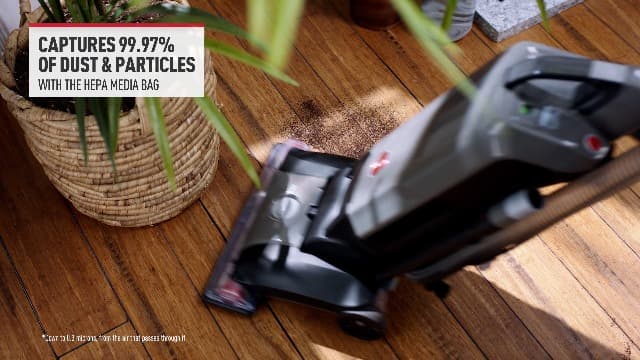 Hoover Complete Performance Advanced Pet Kit Corded Vacuum Cleaner, Bagged Vacuum Cleaner, Traps 99% of Dust Matter, Wide Cleaning Path, Includes 2-in-1 Pet Tool, Powerful Vacuum Cleaners for Home Use