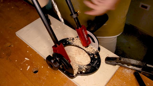 O'SKOOL Multi-Angle Drill Guide for Cordless Drills, Adjustable from 0° to 60° for Flat and Round Workpieces
