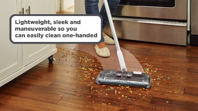 BLACK+DECKER 50 Minute Lithium Floor Sweeper, Multi-Surface Use, Charger Included (HFS115J10)