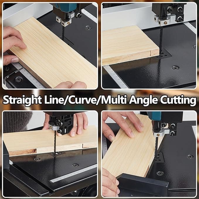 Bandsaw,3-Amp & 8-Inch Band Saw, 1800FPM Benchtop Bandsaw with Removable Safty Key, 0-45 Tilting Range, Saw For Cutting Wood with Fence and Miter Gauge, Band Saws for Woodworking