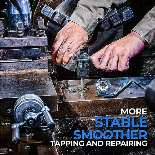 toolant 127pcs SAE/Metric Tap and Die Set, Ratcheting SAE Metric TAP and Die Set Standard with Drill Bit Combo for Threading