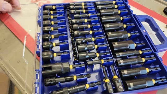 55PCS Impact Nut Driver Set, Magenetic Nut Driver Set for Impact Drills and Premium Deep Drivers, Wing Nut Setters, 1/4'' Quick Change, Bit Extention, S2 Steel Bits, Pivoting Nut Setter