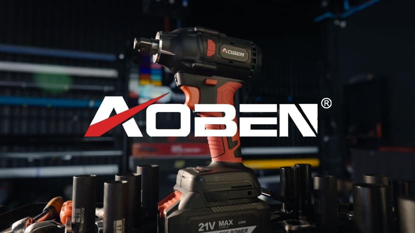 AOBEN 21V Cordless Impact Wrench, 400N.m Max Torque, 3000rpm Speed, 4.0Ah Li-ion Battery, 6Pcs Driver Sockets, Fast Charger, Tool Bag