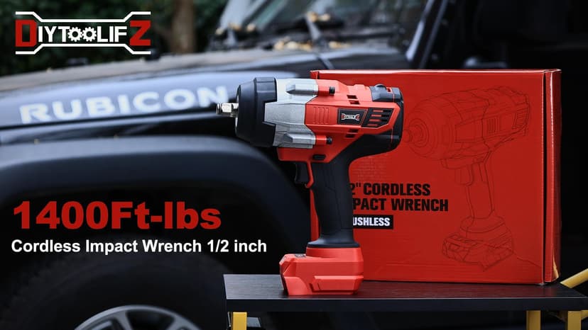 Cordless Impact Wrench 1/2 inch Compatible with Milwaukee 18v Battery, 1700 Ft-lbs High Torque Impact Driver, Electric Impact Gun with 4 Modes & LED Light for Car, Truck, Mower(Bare Tool)
