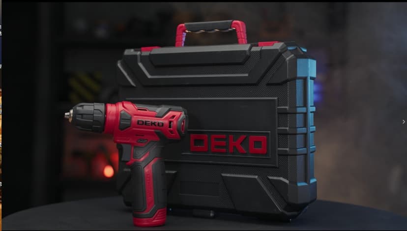 DEKOPRO Drill Set: Tool Set with 8V Red Cordless Drill, Home Tool Kit with Drill, Hand Tool Kits for Women 126 Piece