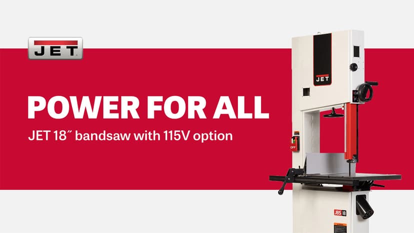 JET 18-Inch Woodworking Bandsaw, 3 HP, 230V 1Ph (Model JWBS-18SFX-3)