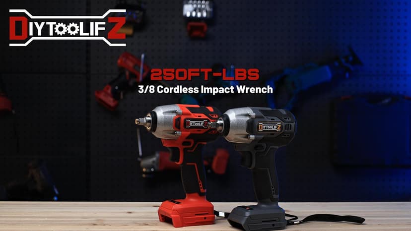 Cordless Impact Wrench Compatible with Milwaukee 18v Battery: 250Ft-lbs(340N.m) 3/8" Brushless Electric Impact Gun, 2400RPM High Torque Impact Driver, Power Impact Wrench, Bare Tool