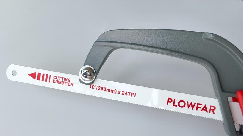 Aluminum Frame Mini Hacksaw with 10" Flexible Bi-Metal HSS Blade for Metal and Wood