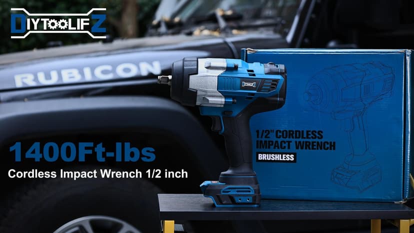 Cordless Impact Wrench 1/2" Compatible with Makita 18V Battery, 1700 Ft-lbs High Torque Impact Driver, Electric Impact Gun with 4 Speed Modes & LED Light for Car, Truck, Mower(Bare Tool)