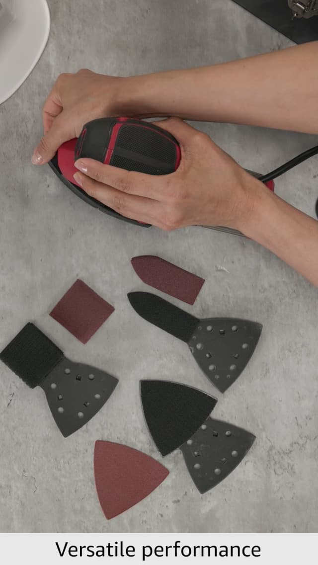 SKIL Corded Multi-Function Detail Sander with Micro-Filter Dust Box 3 Additional Attachments & 12pc Sanding Sheet- SR232301