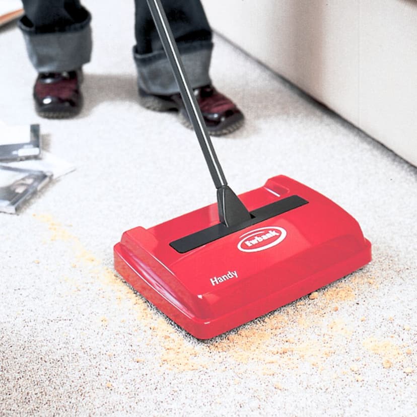 Ewbank Speedsweep Carpet Sweeper - Compact, Lightweight, Non-Electric Floor Cleaner - 46" Height, 12 oz, Red