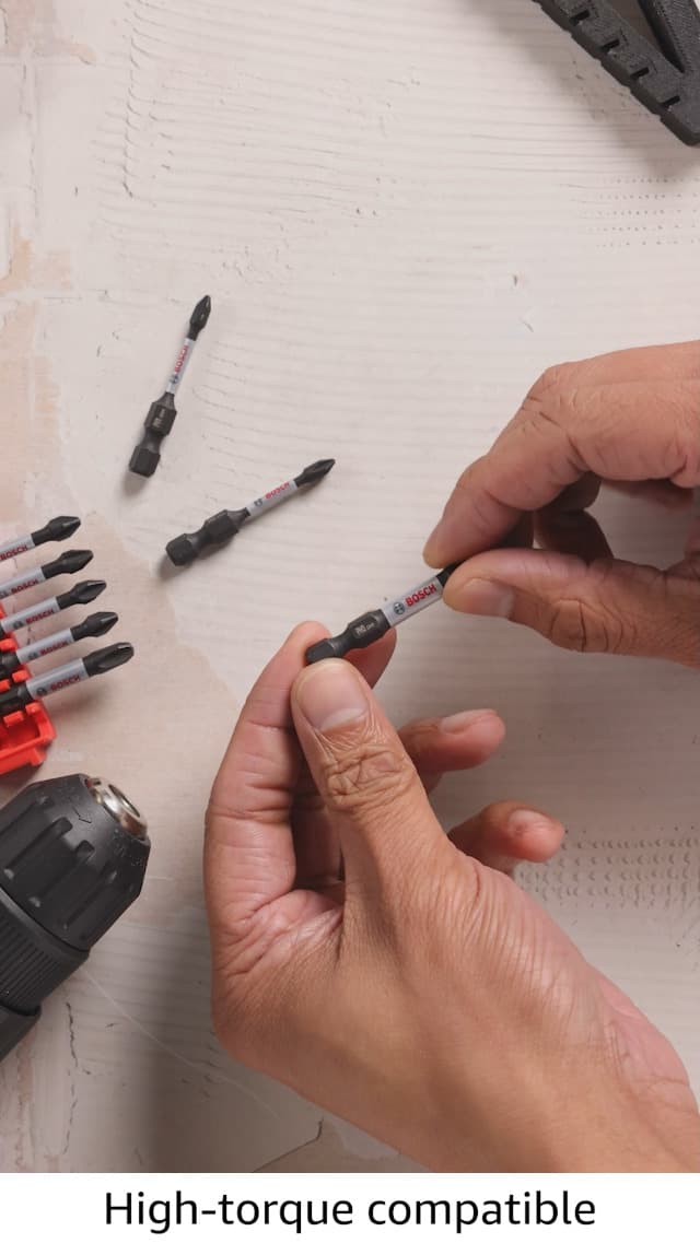 BOSCH CCSPHV208 8-Piece Assorted Set 2 In. Impact Tough Phillips Power Bits with Clip for Custom Case System