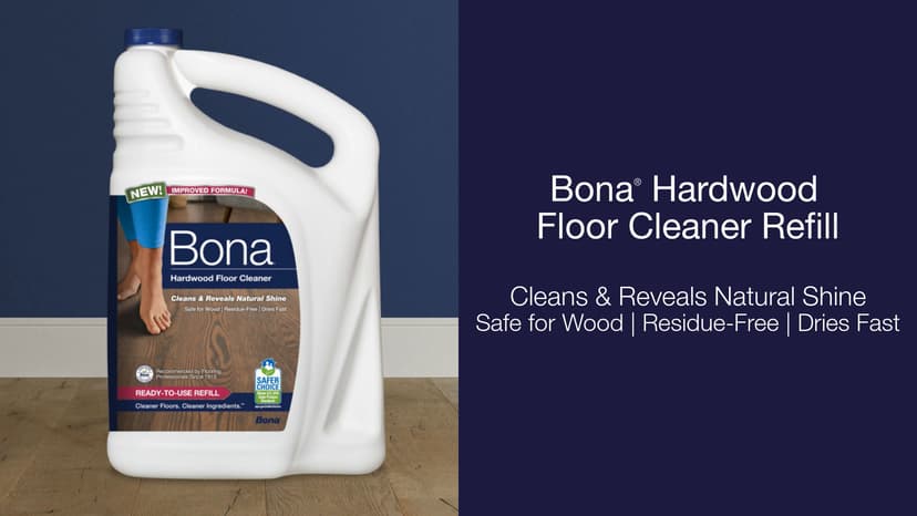 Bona Hardwood Floor Cleaner Refill - 64 fl oz - Unscented - Refill for Bona Spray Mops and Spray Bottles - Residue-Free Floor Cleaning Solution for Hardwood Floors