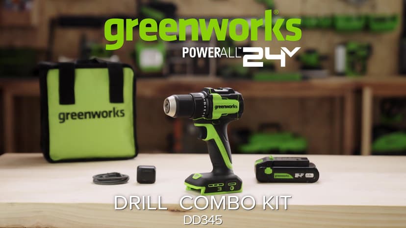 Greenworks 24V Cordless Brushless 400 in-lbs Drill/Driver, Lightweight, LED Work Light,18+1 Clutch, 2.0Ah USB-C Battery (12,000mAh Power Bank),30W USB-C Charger and USB C to USB C Cable(3.3FT)