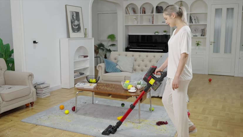 Cordless Vacuum Cleaner, 40kPa/450W Stick Cordless Vacuum Up to 55 Mins Runtime with LED Touch Screen, Anti-Tangle Vacuum Cleaner with Charging Station for Carpet Hard Floor Pet Hair