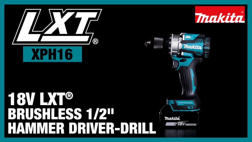 Makita XPH16Z 18V LXT® Lithium-Ion Compact Brushless Cordless 1/2" Hammer Driver-Drill, Tool Only