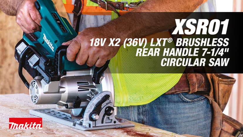 Makita XSR01PT 36V (18V X2) LXT® Brushless Rear Handle 7-1/4" Circular Saw Kit (5.0Ah)